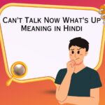 Can't Talk Now What's Up Meaning in Hindi