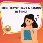 Miss Those Days Meaning in Hindi