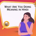 What Are You Doing Meaning in Hindi