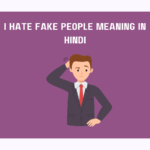 I Hate Fake People Meaning In Hindi